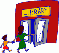 cartoon of library